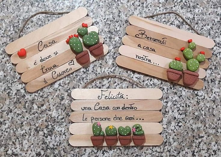 Charming Popsicle Stick Welcome Signs