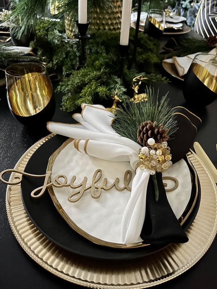 Elegant Joyful Pine-Inspired Tablescape