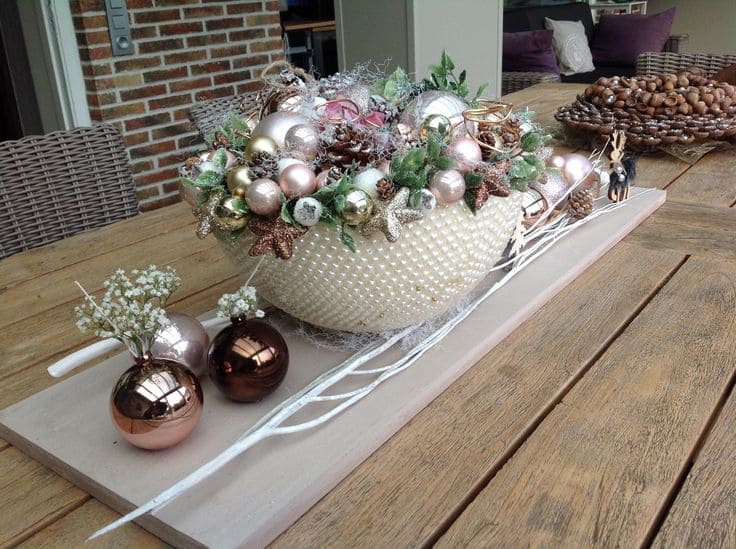 Festive Bountiful Bauble Table Display