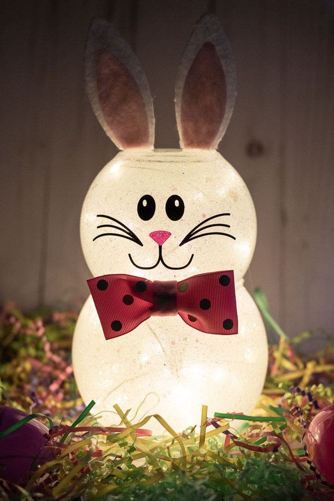 Illuminated Fish Bowl Easter Bunny Craft