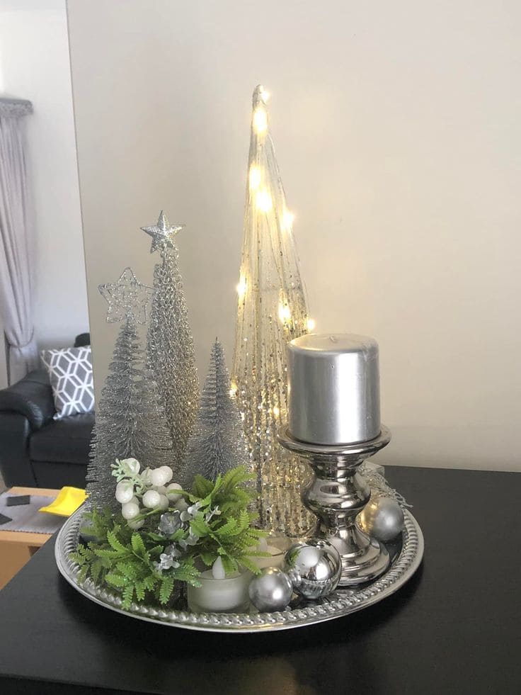 Luminous Winter Wonderland Centerpiece