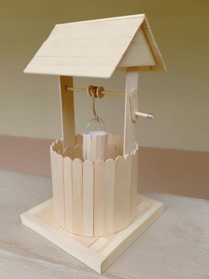 Popsicle Stick Wishing Well