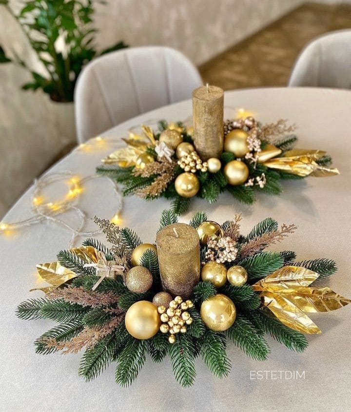 Regal and Rich New Years Centerpiece Arrangement