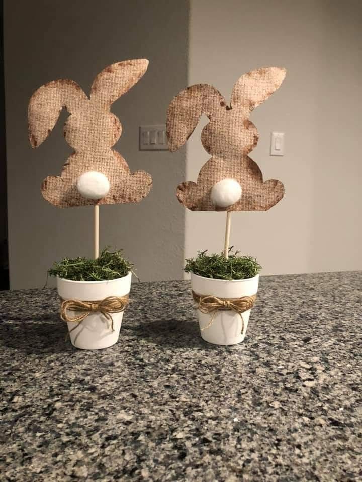 thumbnail image 2 of Heaven Sends Wooden Hanging Rabbit With Flower - Rustic Easter Decoration, 7x11cm 2 of 6