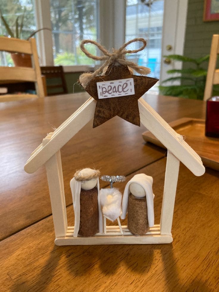 Rustic Popsicle Stick Nativity Scene