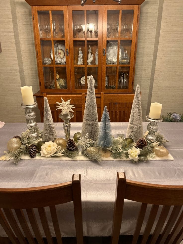 Serene Winter Wonderland Table Decor