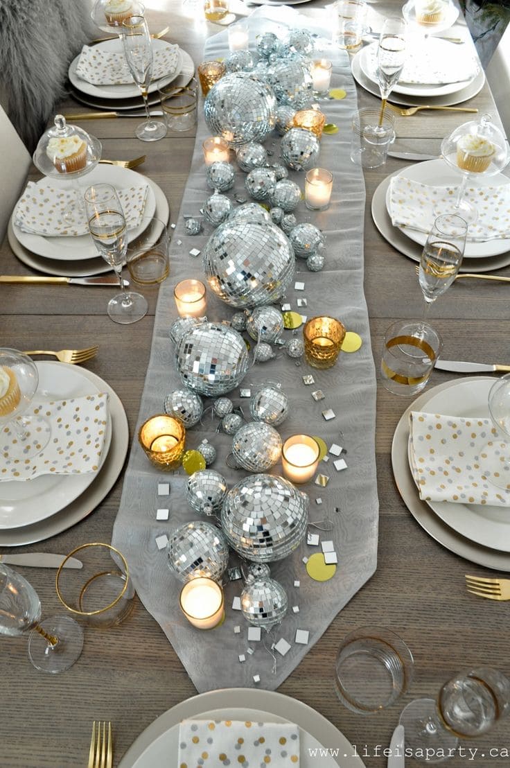 Sparkling Disco Ball Elegance Table Decor