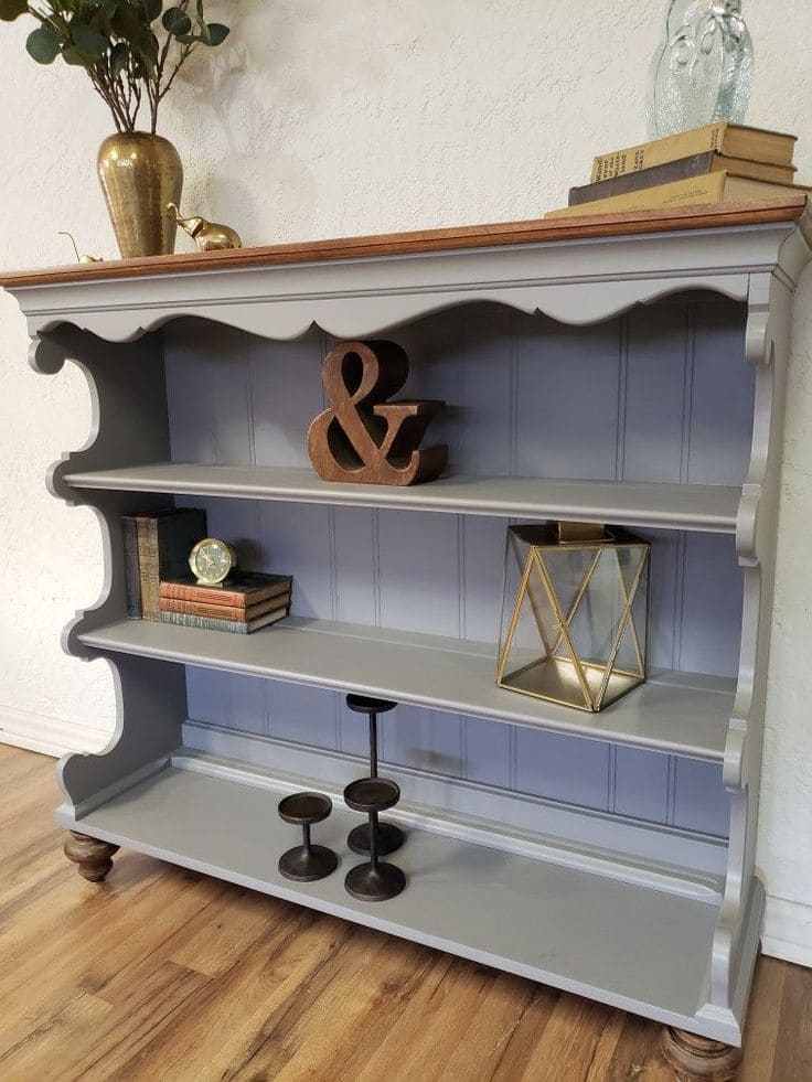 Stylish Hutch Top Transformed Into Open Shelving