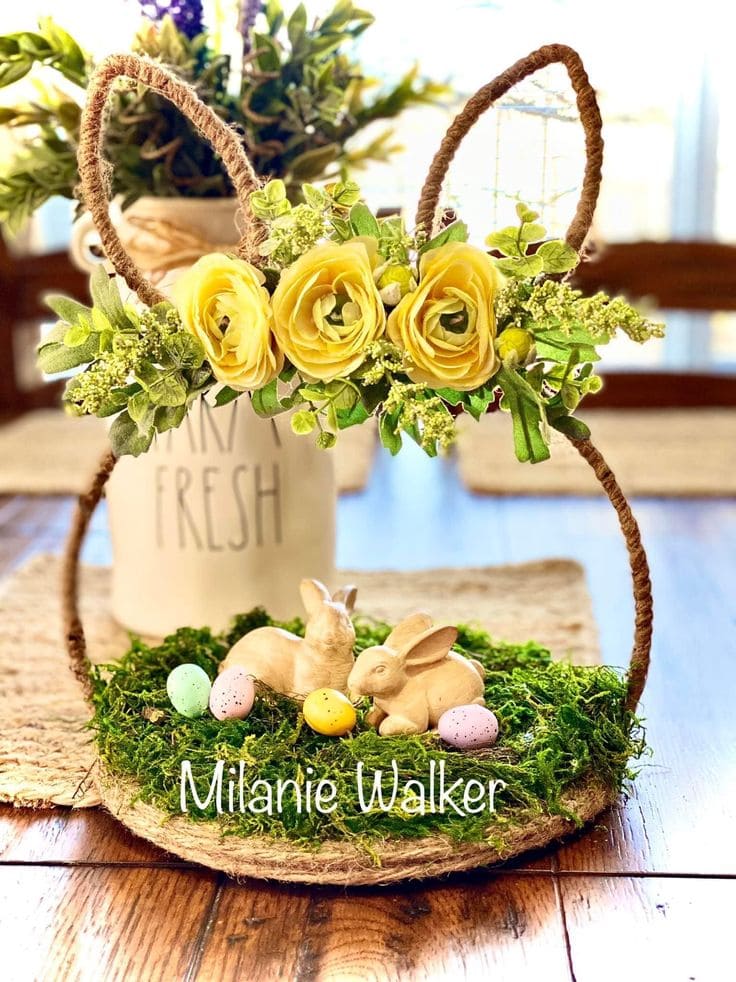 Adorable Bunny Ear Floral Easter Display