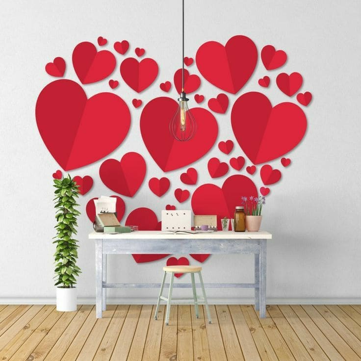 Bold Heart Wall Valentine Statement