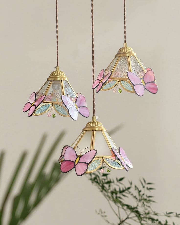 Charming Butterfly Stained Glass Lamps