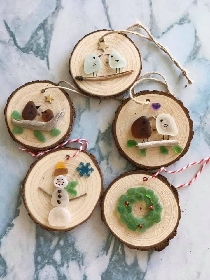 Charming Driftwood and Stone Ornaments