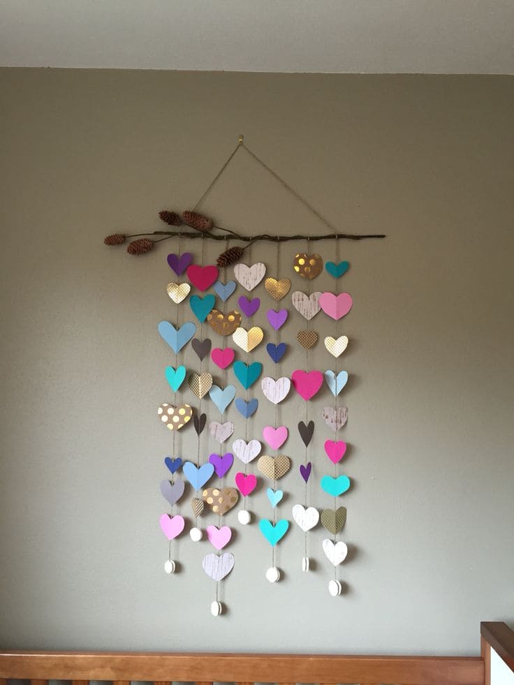 Charming Heart Garland Wall Hanging Decor