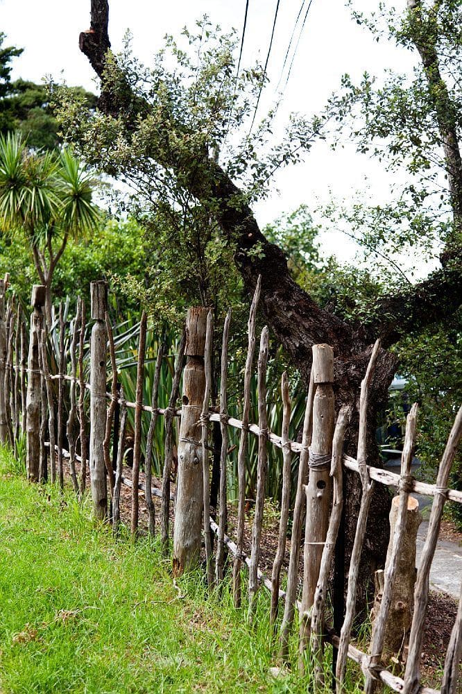 Charming Rustic Twig Farmhouse Fence Design