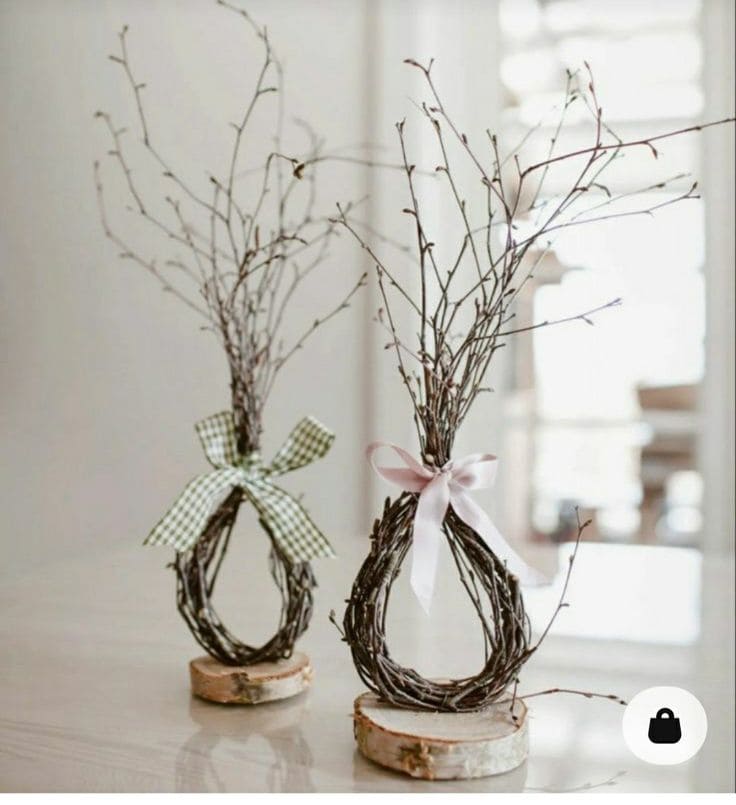 Charming Twig Bunny Easter Centerpiece