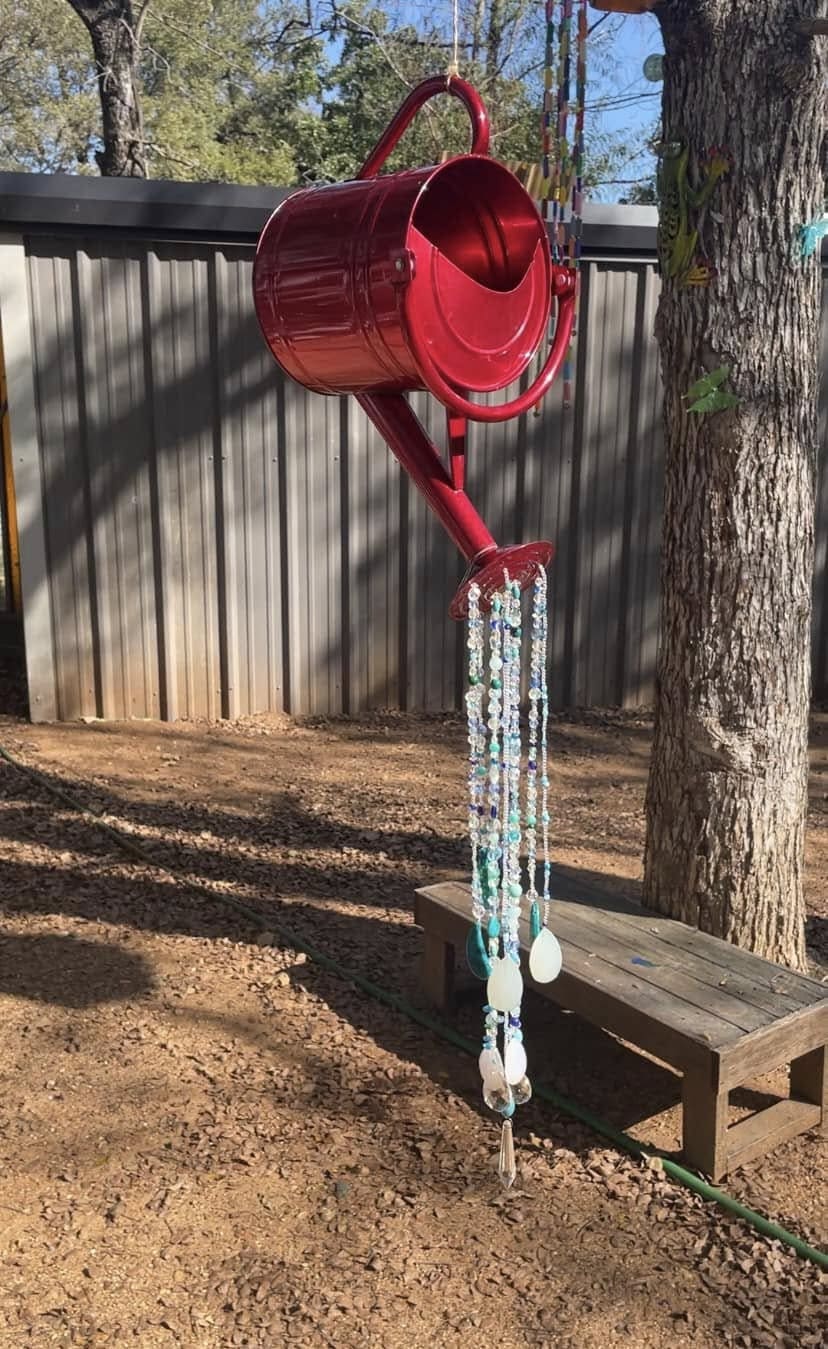 Charming Watering Can Beaded Suncatcher Cascade