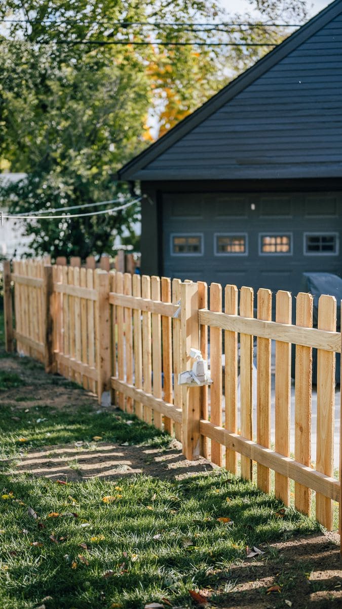 Charming Wooden Picket Fence for Cozy Homes