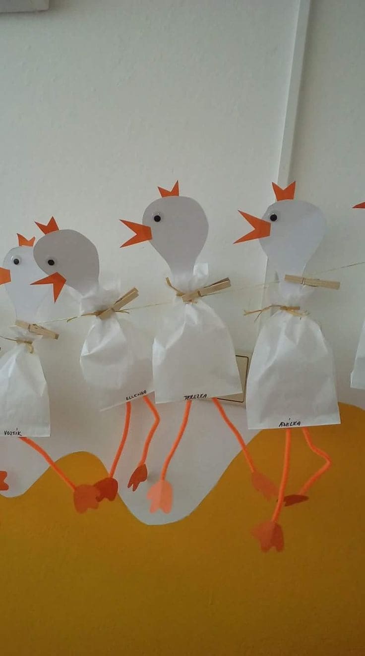 Creative Paper Bag Easter Chick Craft