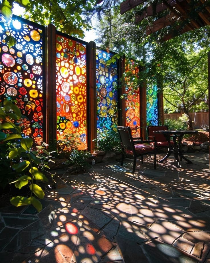 Dazzling Stained Glass Privacy Panels