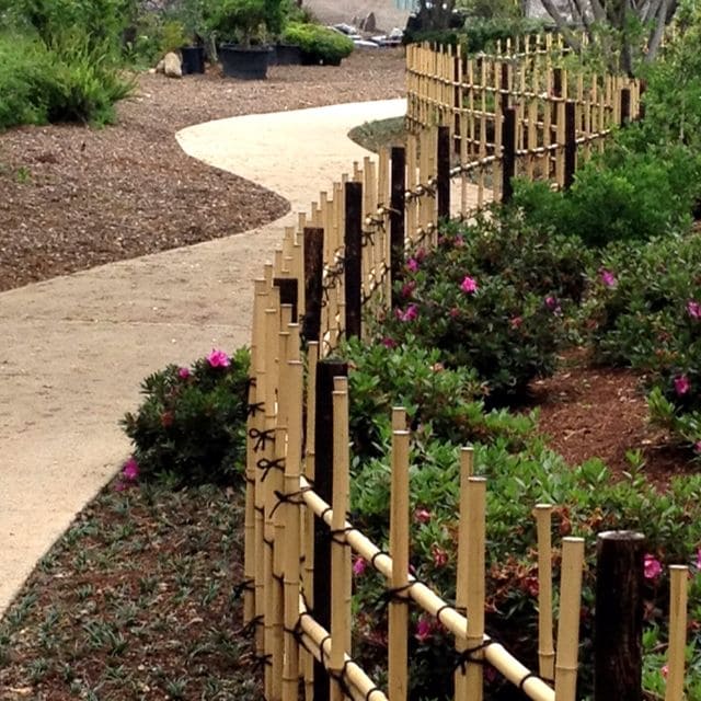 Elegant Bamboo Fence for Serene Pathways