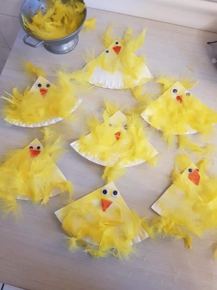 Fluffy Feathered Easter Chick Paper Craft