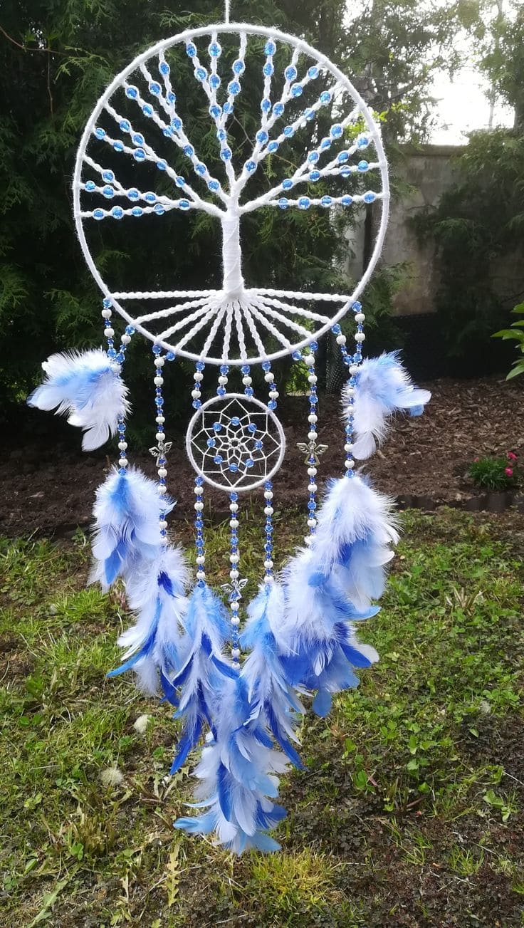 Graceful Tree of Life Feather Suncatcher