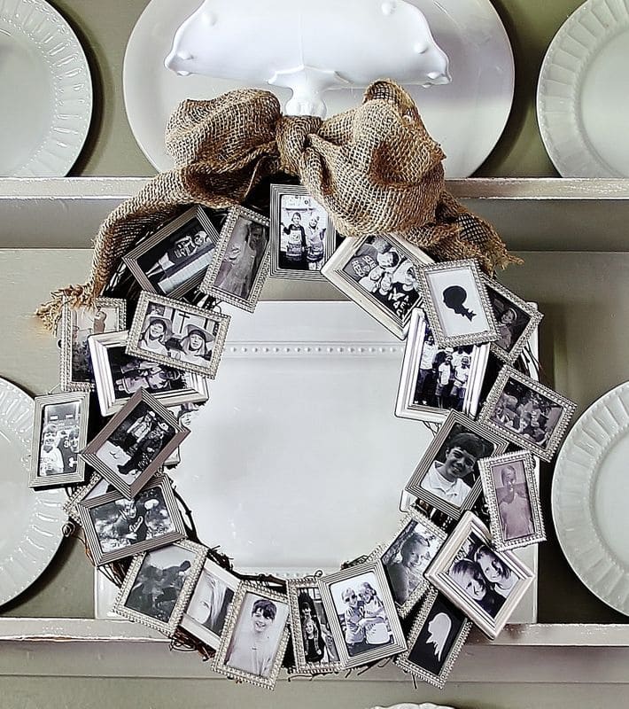 Heartfelt Burlap and Frame Memory Wreath