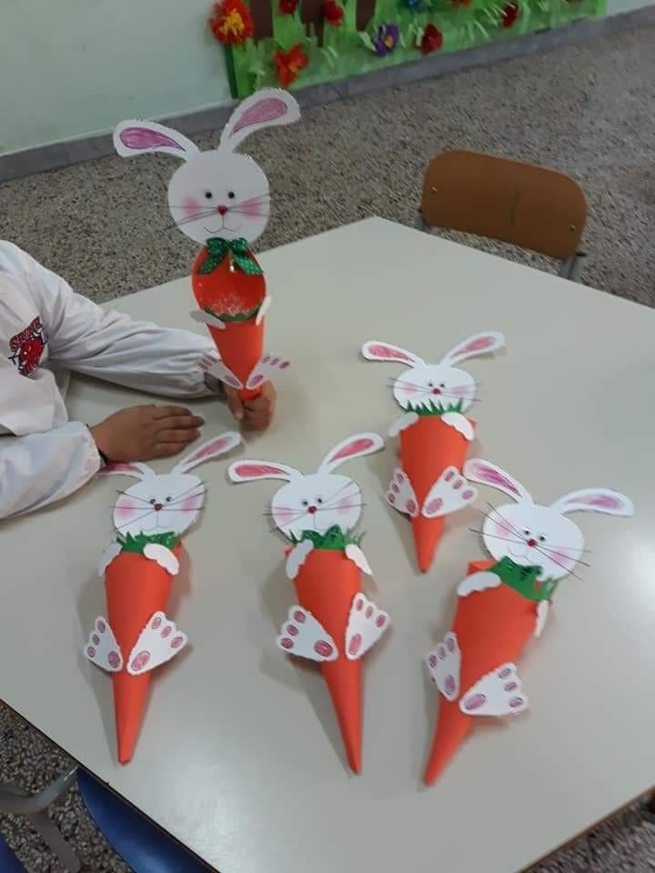 Lovely Bunny Carrot Treat Holders Craft