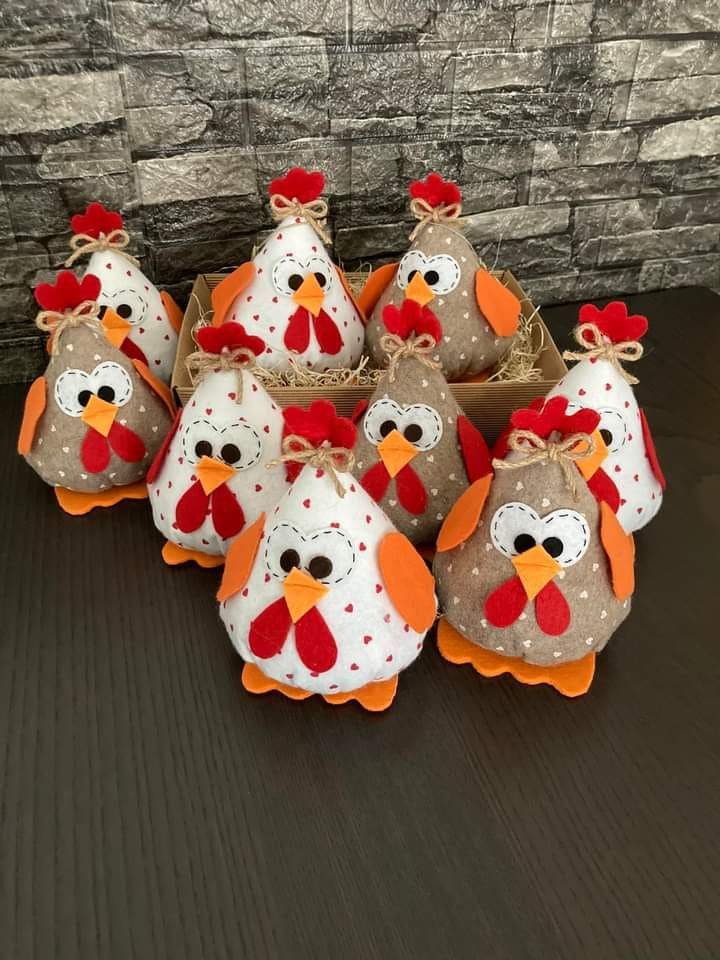 Lovely Fabric Hen Easter Table Decorations