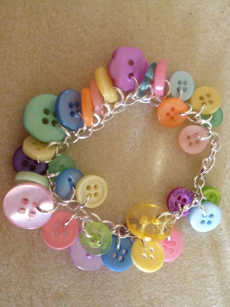 Playful Button Charm Bracelet DIY