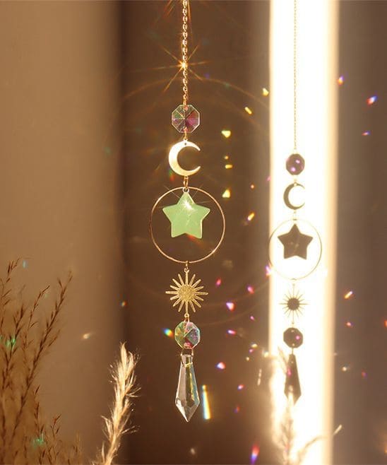 Radiant Crescent Star and Sun Suncatcher