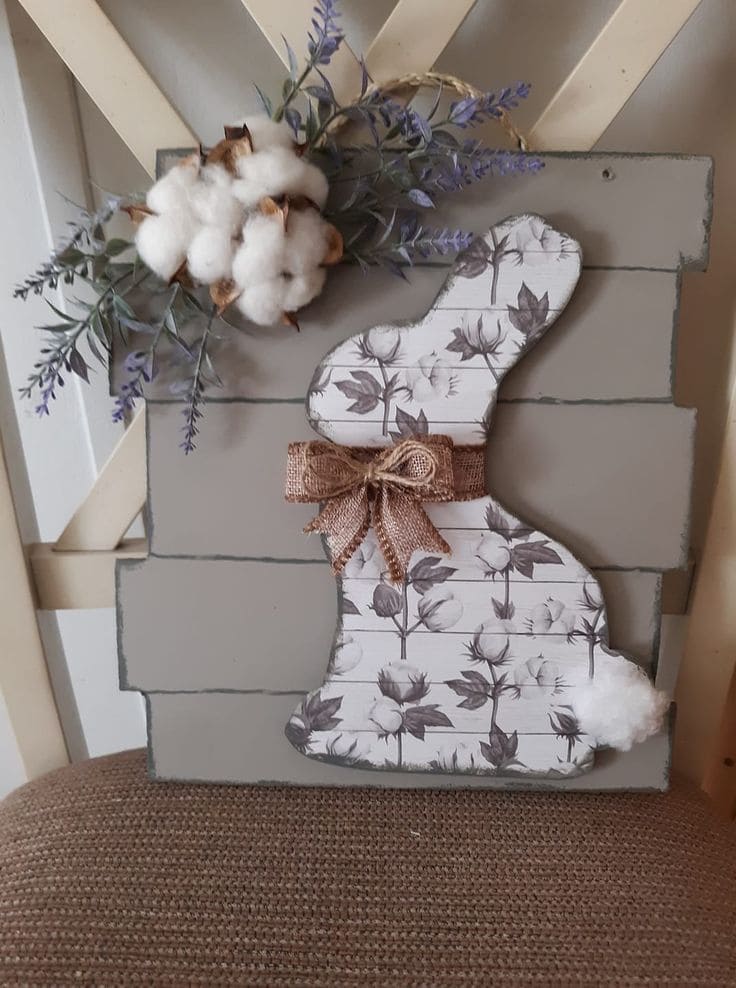 Rustic Farmhouse Bunny Wall Art