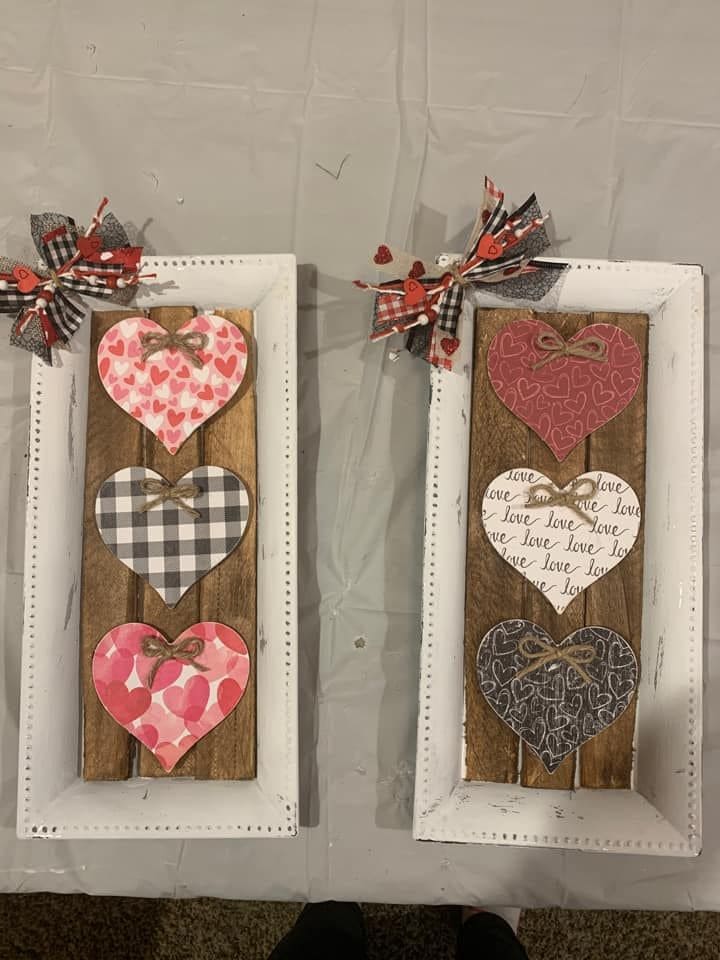 Rustic Wooden Heart Wall Plaques