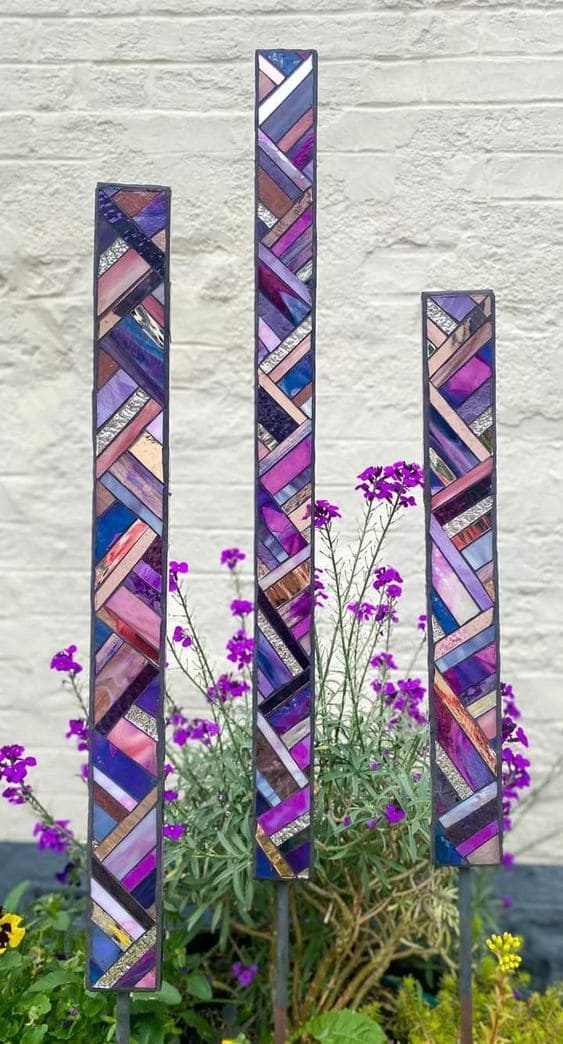 Stained Glass Garden Totems