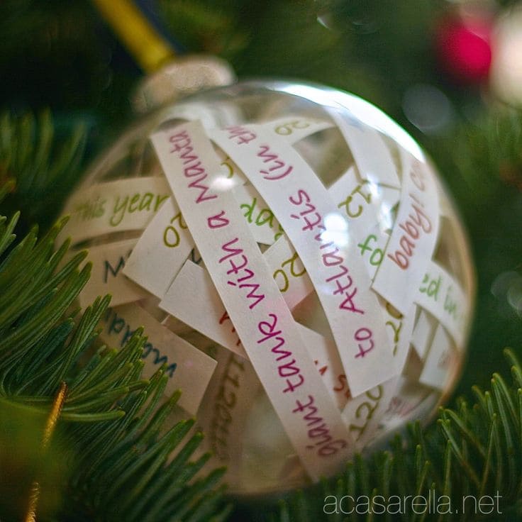 Thoughtful Memory Note-Filled Glass Ornament