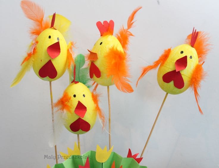 Vibrant Easter Chick Egg Craft Delight