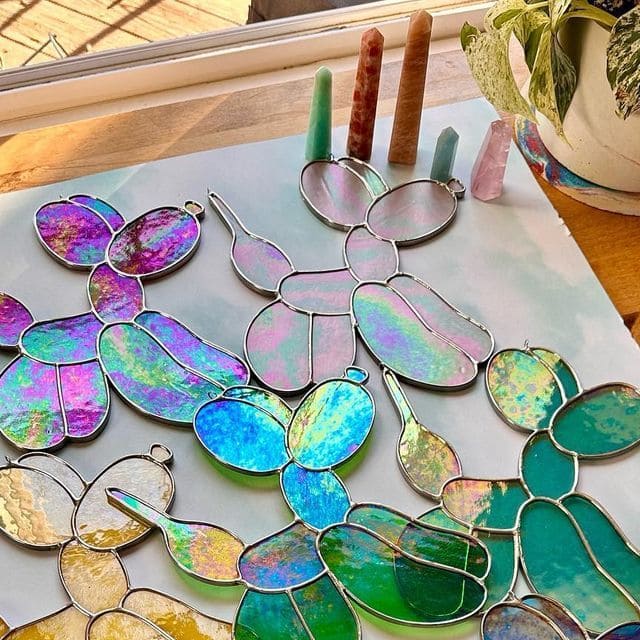 Whimsical Iridescent Stained Glass Balloons