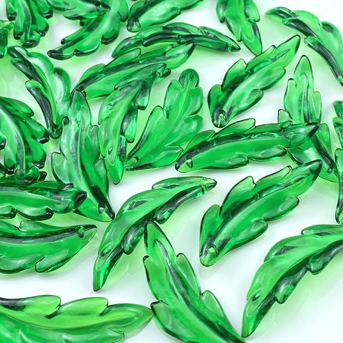 Shop small green glass beads