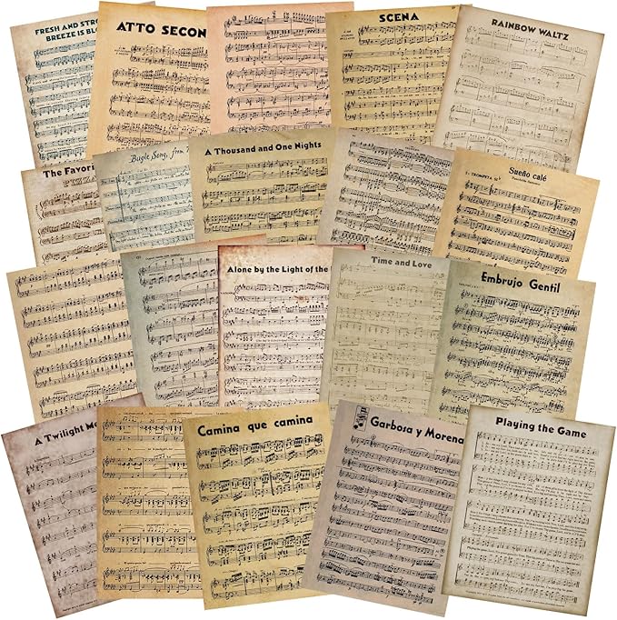 Shop vintage music paper