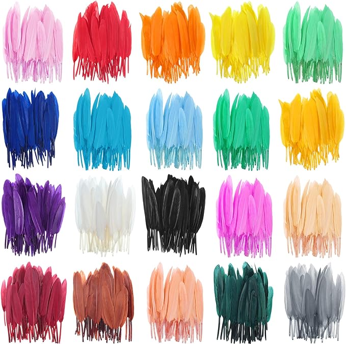 Shop white and blue craft feathers