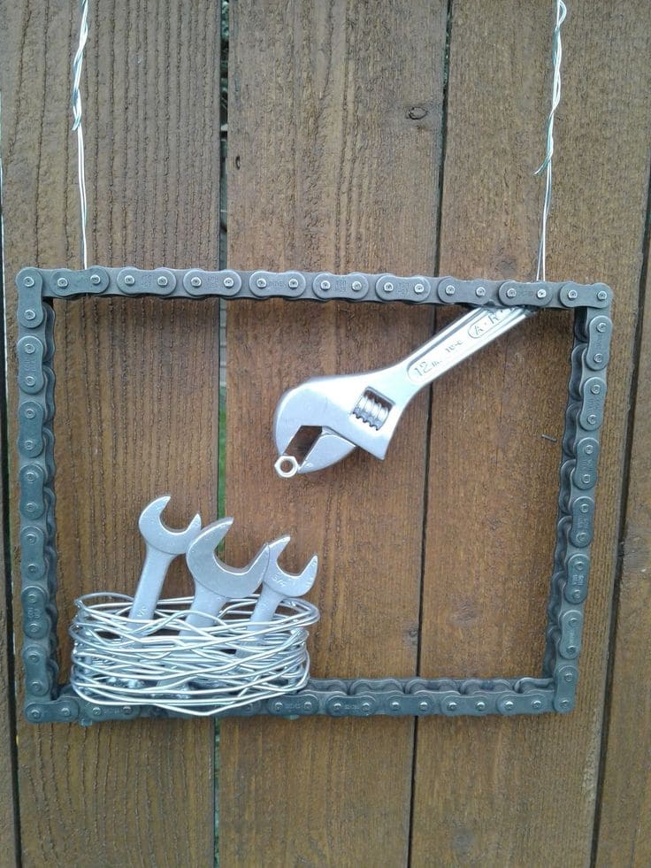 Unique Industrial Wrench Nest Art Piece