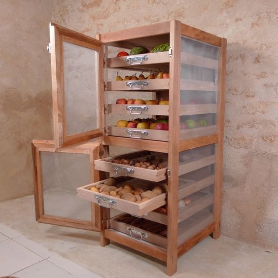 Elegant Wooden Drawer Dehydrating Cabinet