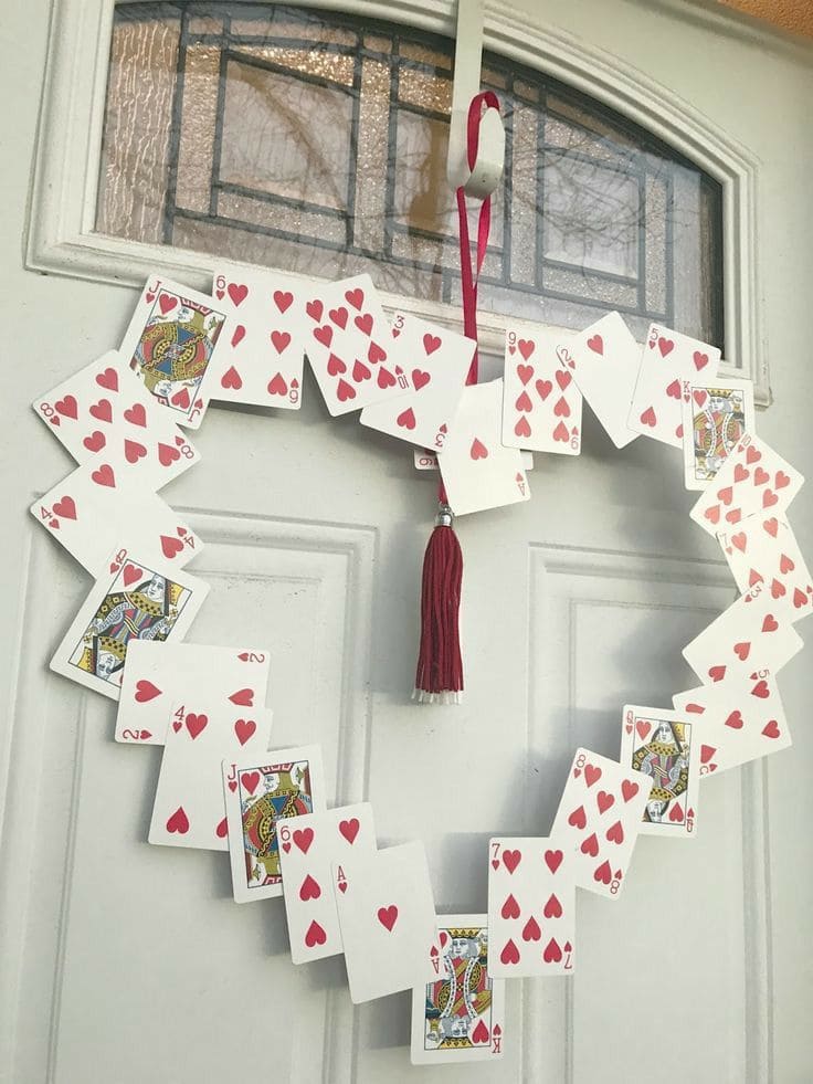 Romantic Heart Card Wreath Charm
