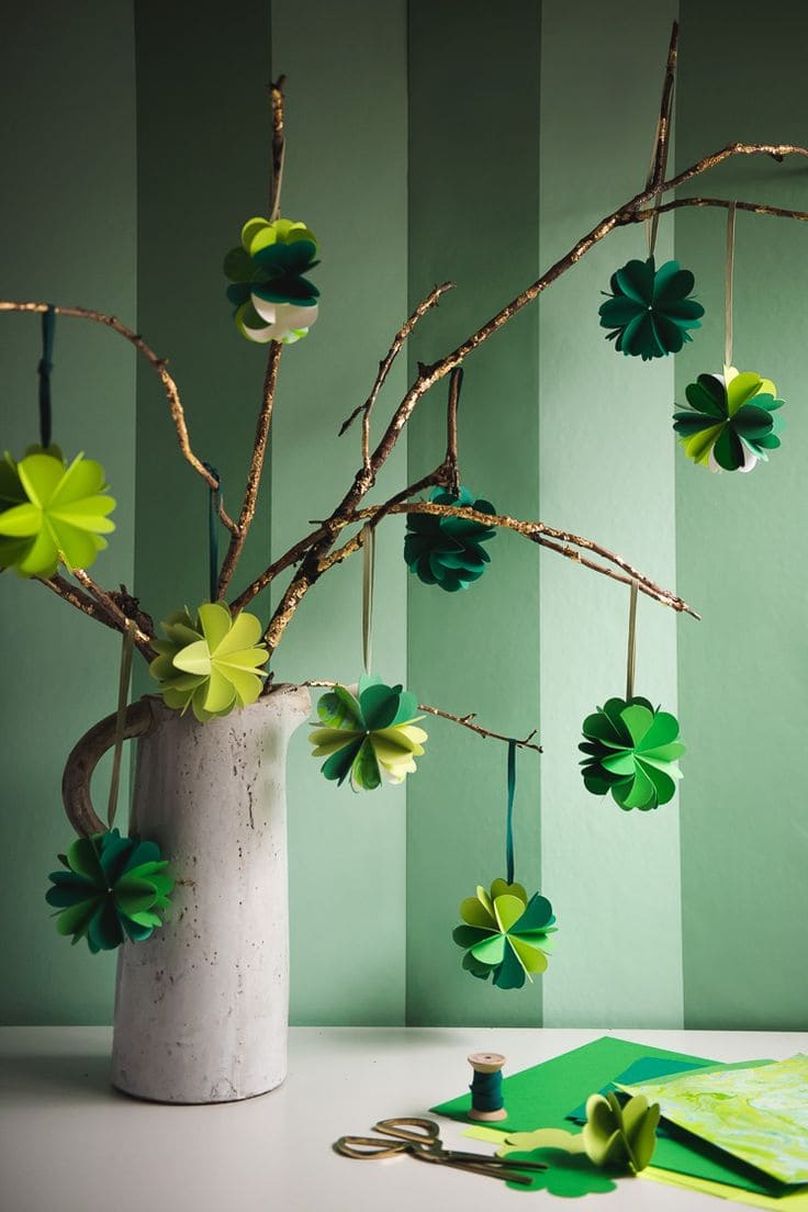 Vibrant St. Patricks Day Branch Blossom