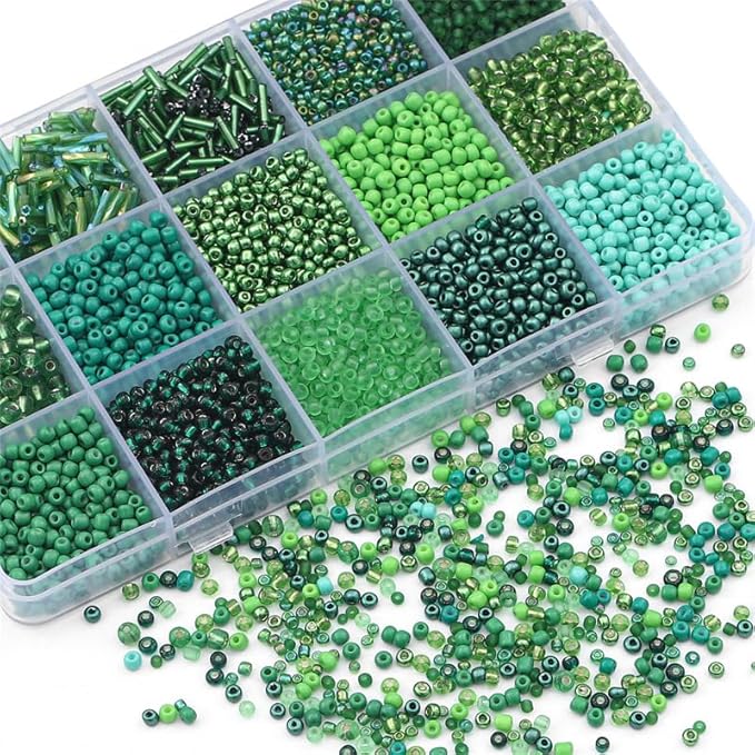 Shop green bugle beads