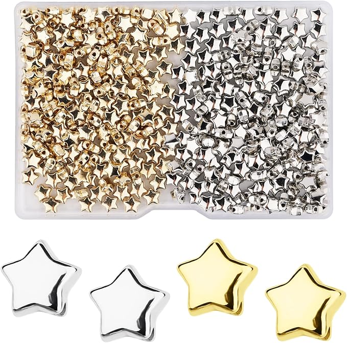 Shop silver star charm bead