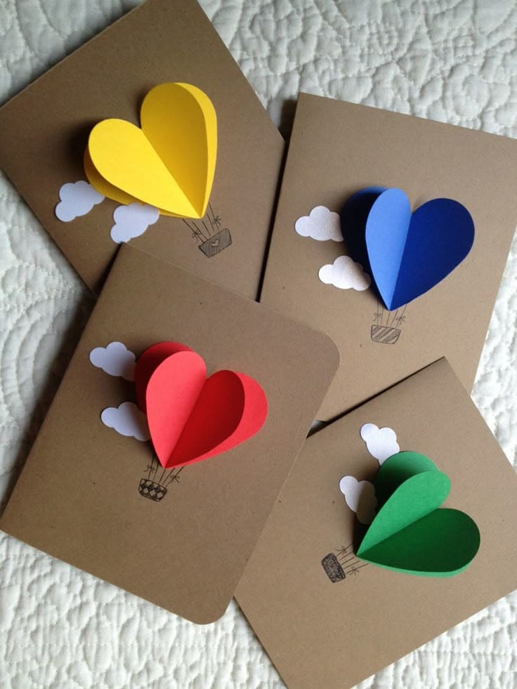 Heart Balloon Card for Dad
