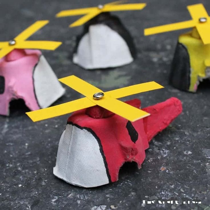 Egg Carton Helicopters