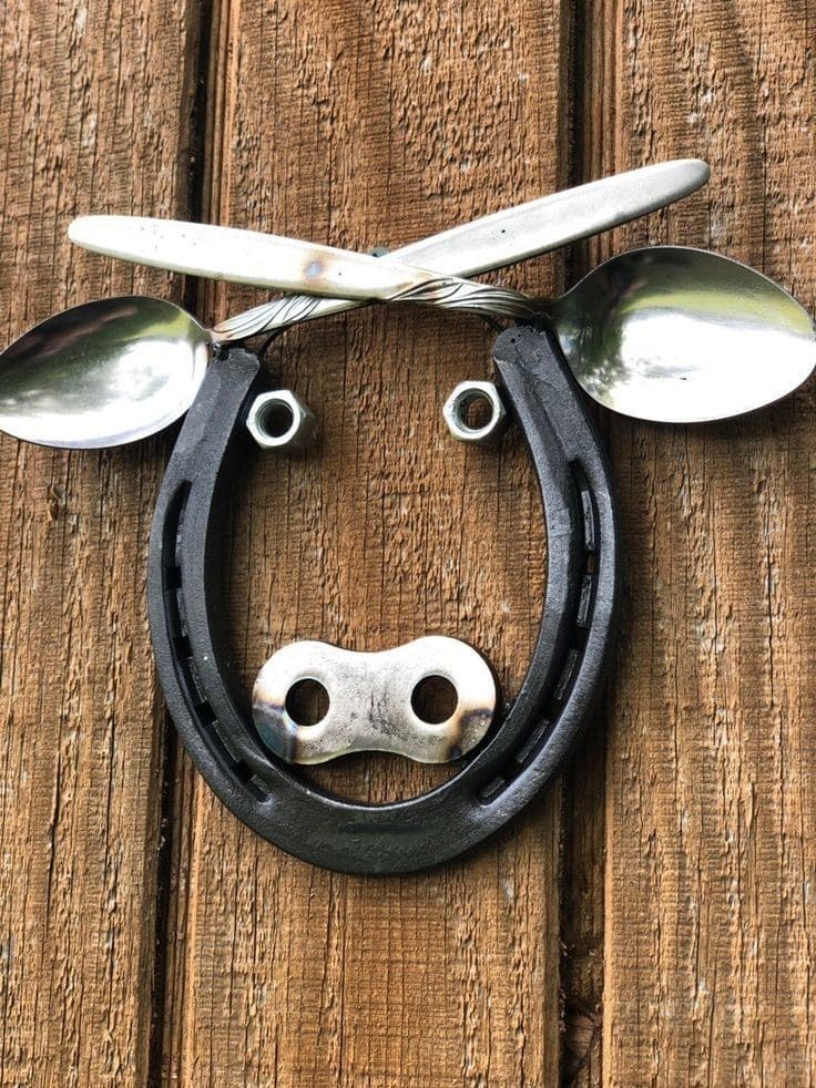 Horseshoe Cow Face Wall Art