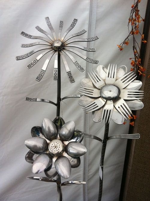 Upcycled Silverware Garden Flowers